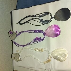 Elegant Multi-Color Pendant Necklace Set